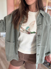 Load image into Gallery viewer, watercolor mallard sweater tank