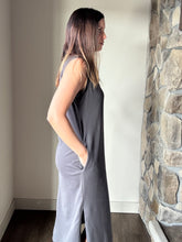 Load image into Gallery viewer, charcoal knit tank midi dress