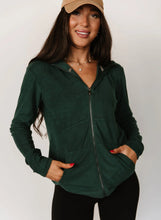 Load image into Gallery viewer, evergreen performance fleece zip sweatshirt