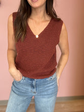 Load image into Gallery viewer, rust knit vest