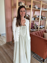 Load image into Gallery viewer, white soft button cardigan