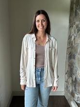 Load image into Gallery viewer, ultra soft ivory button down flannel