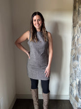 Load image into Gallery viewer, avenues black+tan tweed mini dress