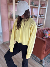 Load image into Gallery viewer, yellow criss-cross long sleeve tee