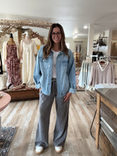Load image into Gallery viewer, washed charcoal ribbed pants
