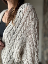 Load image into Gallery viewer, stone lightweight cable cardigan