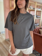 Load image into Gallery viewer, charcoal relaxed cotton tee