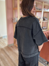 Load image into Gallery viewer, onyx mineral washed top | S-3XL