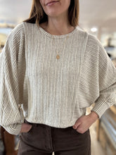 Load image into Gallery viewer, ultra soft stripe mix dolman pullover