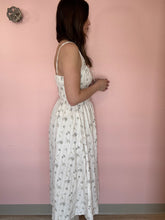 Load image into Gallery viewer, cream, sage + yellow midi dress