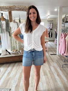 high rise clean cut a-line shorts | XS-L