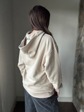Load image into Gallery viewer, taupe cotton hooded sweatshirt