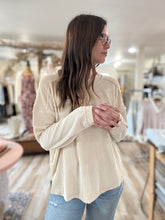 Load image into Gallery viewer, oatmeal ribbed long sleeve pullover