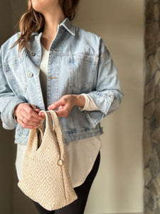 woven diamond hobo bag | 3 colors