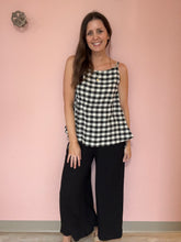 Load image into Gallery viewer, black howdy honey textured wide leg cropped pants