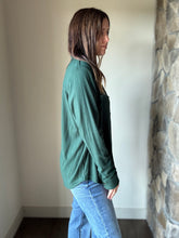 Load image into Gallery viewer, ultra soft hunter green button down flannel