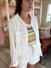 Load image into Gallery viewer, so cal white button up shirt