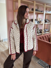 Load image into Gallery viewer, poppy floral quilted jacket