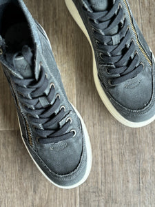 blowfish washed black wedge sneaker