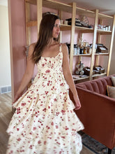 Load image into Gallery viewer, poppy floral tiered dress