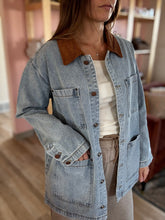 Load image into Gallery viewer, denim corduroy barn jacket