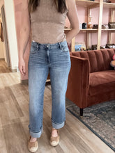 Load image into Gallery viewer, hidden mid rise straight cuffed jeans