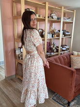 Load image into Gallery viewer, rosita floral swiss dot maxi dress