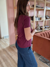 Load image into Gallery viewer, evanore zinfandel henley top
