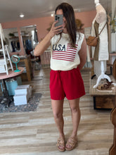 Load image into Gallery viewer, soft cherry pointelle shorts