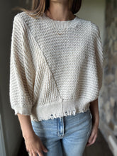 Load image into Gallery viewer, ivory zari sweater knit top