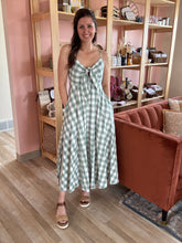 Load image into Gallery viewer, basil gingham midi dress