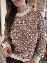 Load image into Gallery viewer, autumn ripple rust chunky knit sweater