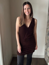 Load image into Gallery viewer, chocolate velvet reversible dress