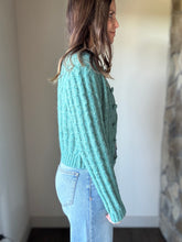 Load image into Gallery viewer, vintage pine chunky cable cardigan