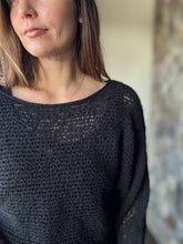 Load image into Gallery viewer, black dolman knit pullover