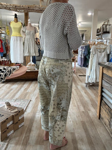 vintage floral barrel pants