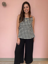 Load image into Gallery viewer, black+white gingham tank