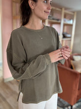 Load image into Gallery viewer, comfort khaki ribbed pullover