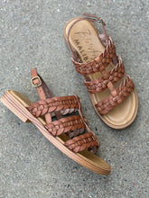 Load image into Gallery viewer, blowfish cognac braided sandals