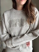 Load image into Gallery viewer, wisconsin embroidered cozy sweatshirt