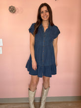 Load image into Gallery viewer, dark chambray tiered dress | S-3XL
