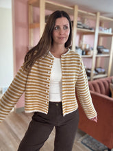 Load image into Gallery viewer, goldie girl striped cardigan