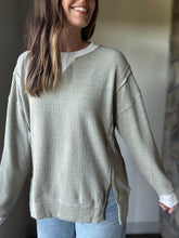 Load image into Gallery viewer, sage soft thermal pullover