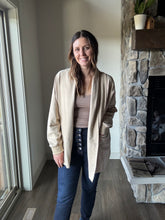 Load image into Gallery viewer, natural french terry oversized cardigan
