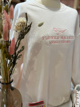 Load image into Gallery viewer, flower market embroidered sweet cream sweatshirt