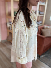 Load image into Gallery viewer, cream mixed polka dot gauze button down