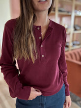 Load image into Gallery viewer, super soft zinfandel tana henley