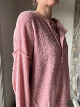 Load image into Gallery viewer, cozy blush oversized henley