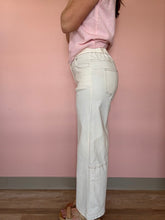 Load image into Gallery viewer, ecru wide leg pants with contrast stitching | S-3XL