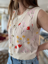 Load image into Gallery viewer, whimsical floral vest
